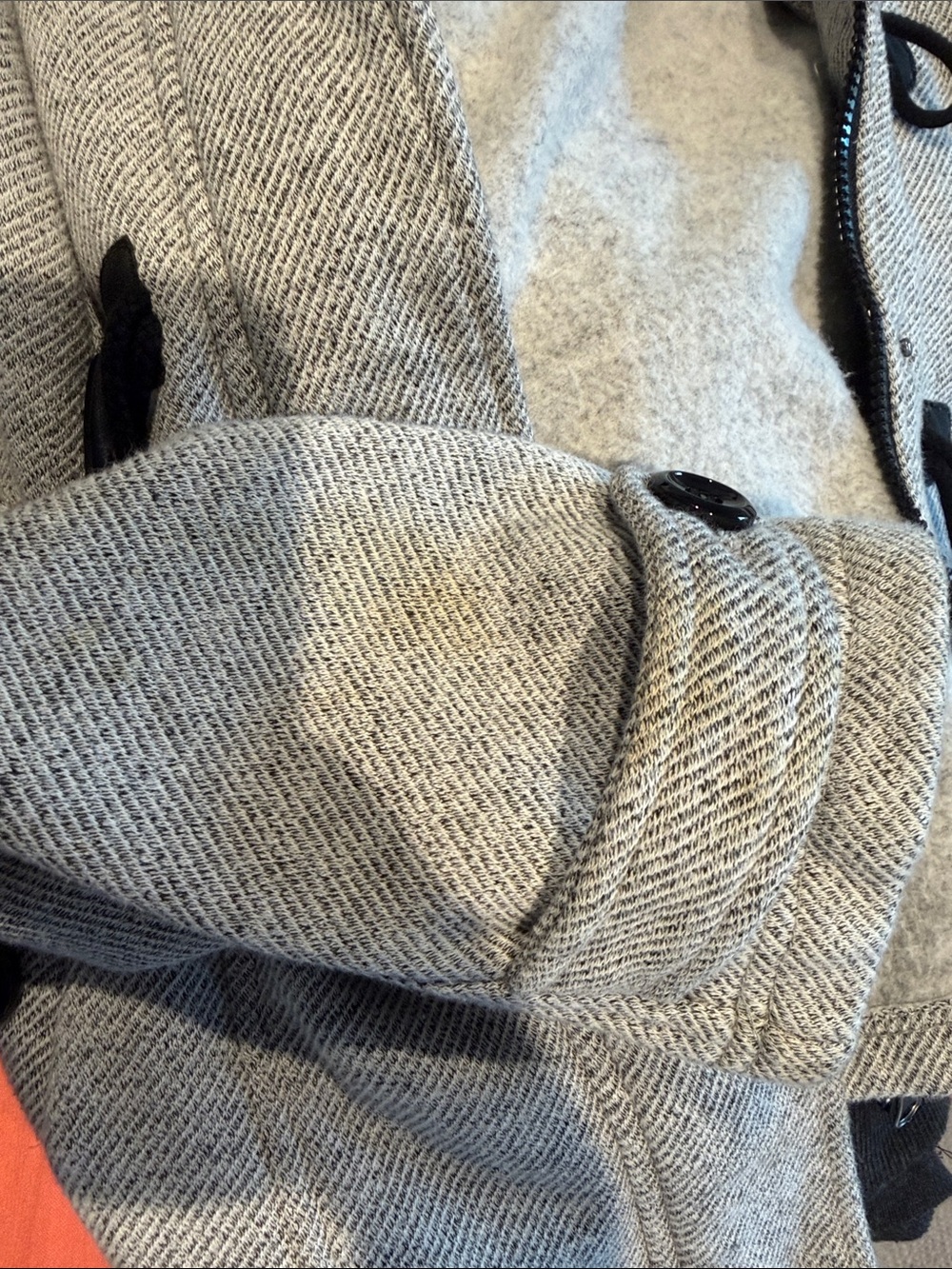 Sebby Light Gray Hooded Toggle Pea Coat - Picture 3 of 4